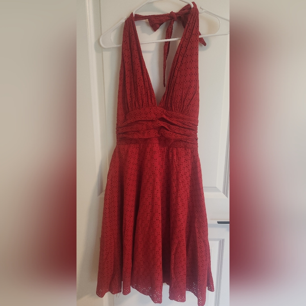 Vintage Red Halter Dress